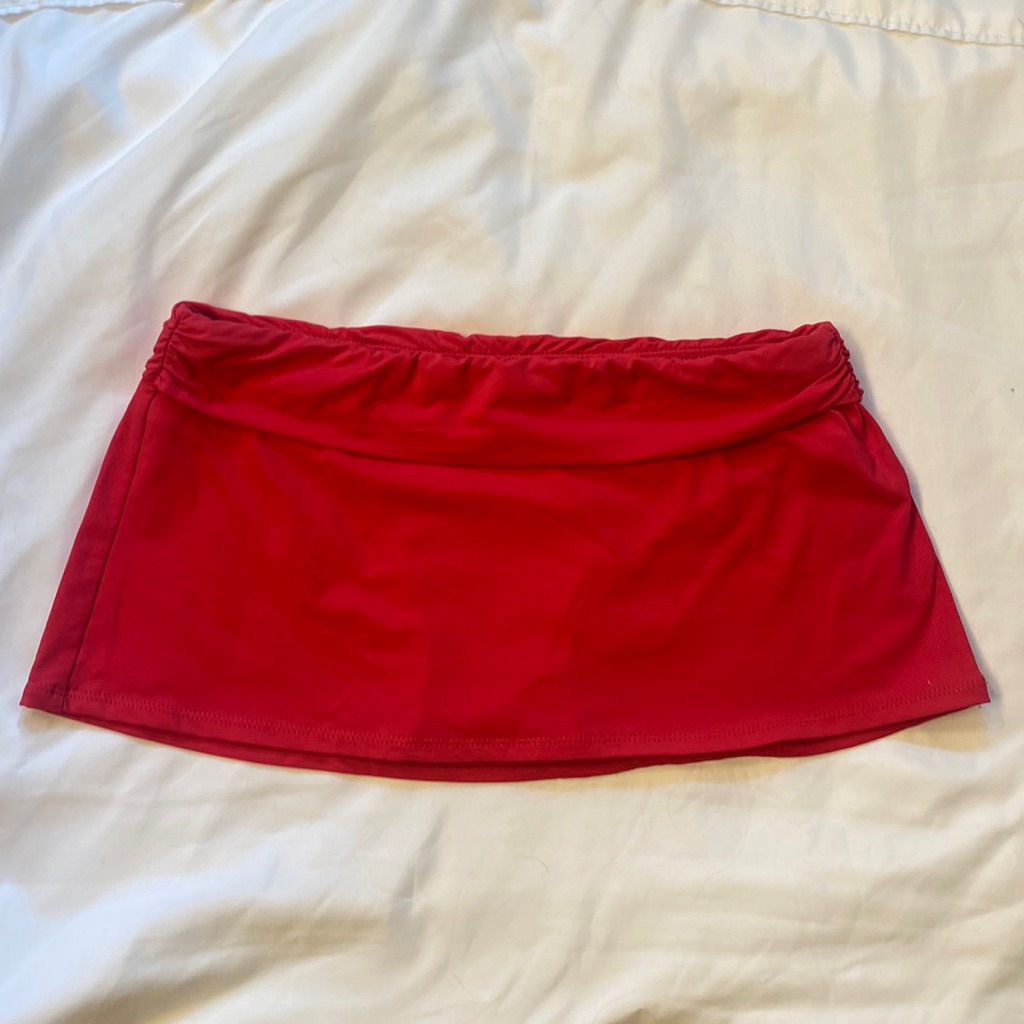 Nwt Chaps Swim Skirt Coral Size 6
